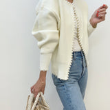 Peah | Cardigan with Pearl Details