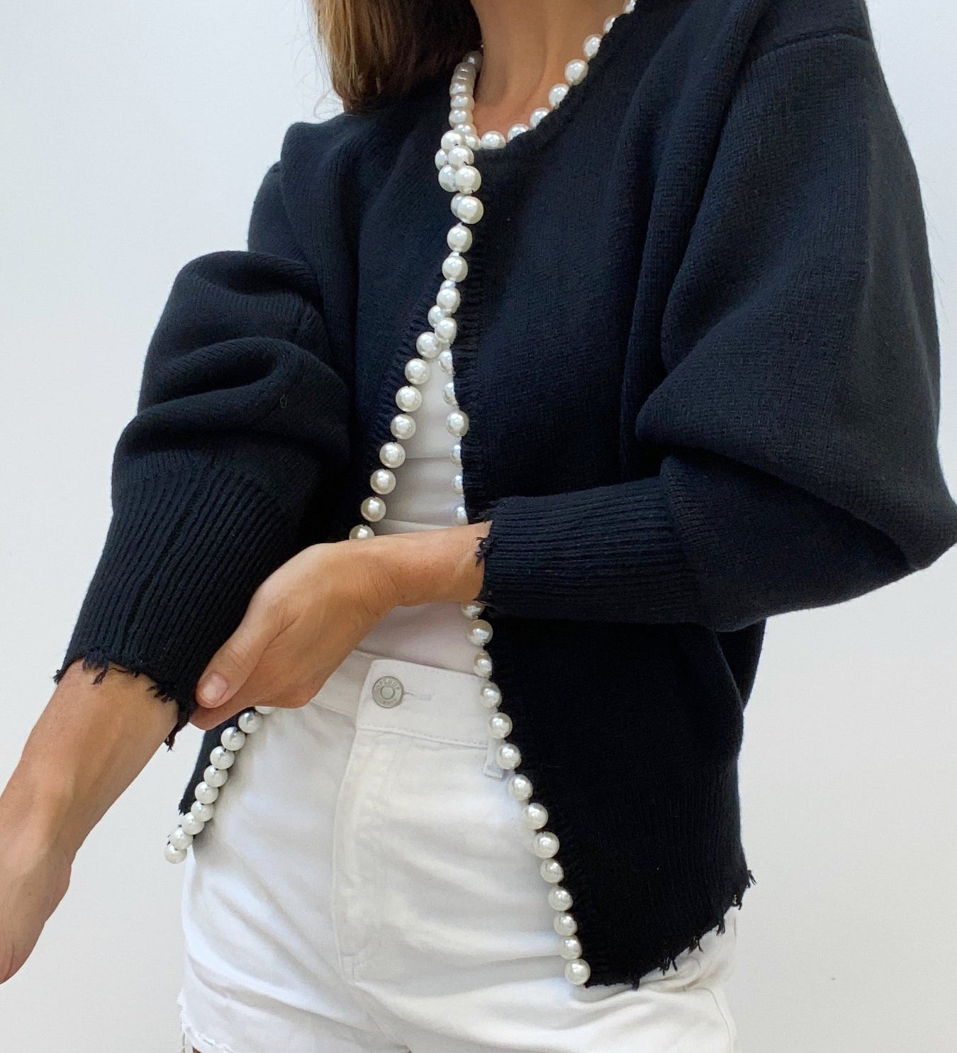 Peah | Cardigan with Pearl Details