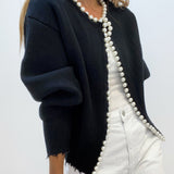 Peah | Cardigan with Pearl Details