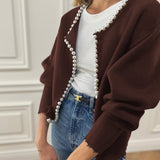 Peah | Cardigan with Pearl Details