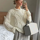 Nicole | Knitted Jumper with Pattern